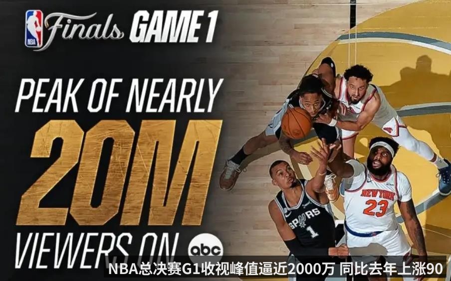 NBA总决赛G1收视峰值逼近2000万 同比去年上涨90_